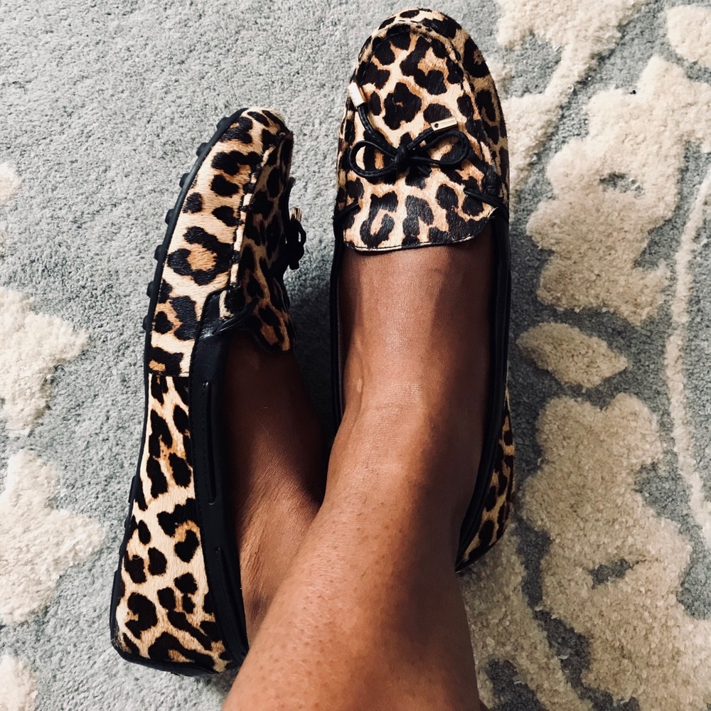 Michael Kors leopard driving loafers